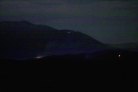 July 23, 2007 - Nighttime picture of fire west of Fairview